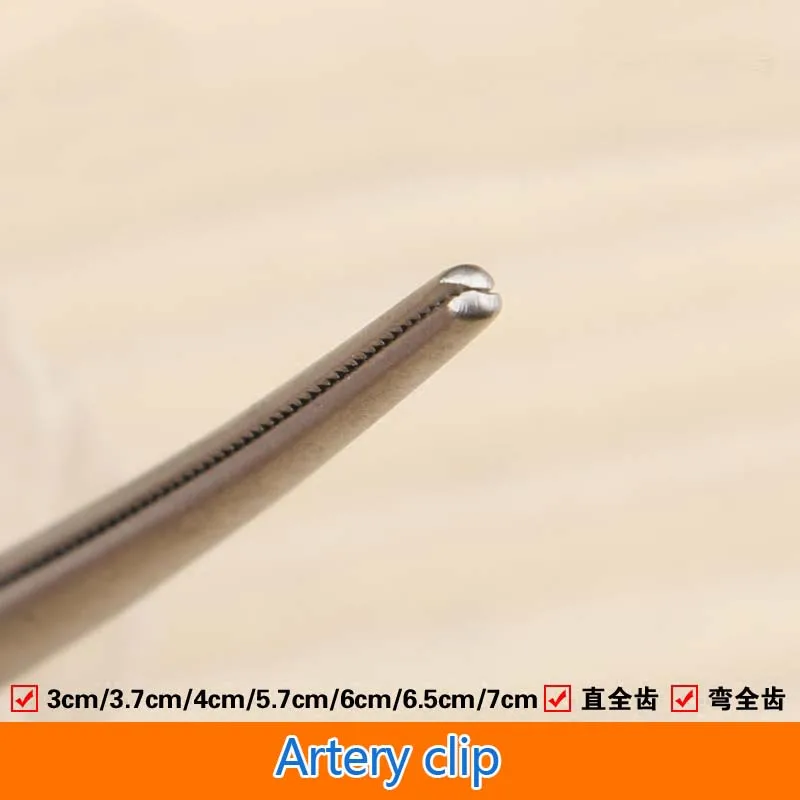 Stainless steel Arterial venous clamping micro-device clip-down device temporary blocking clip hemostasis artery hemostat