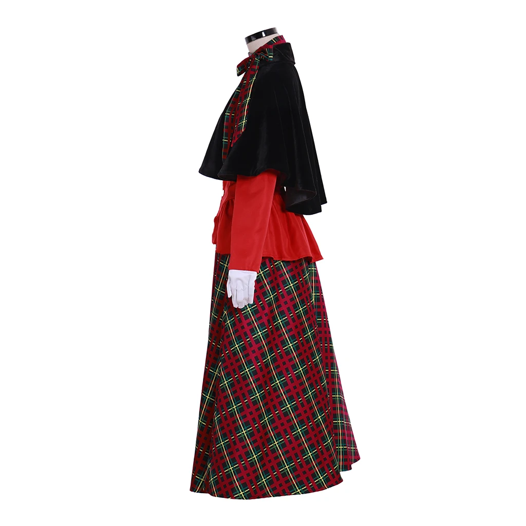 Adult Classic Christmas Caroler Costume Dress Victorian Dickens Carol cosplay costume custom made