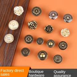 Bronze Round Single Button Cabinet Door Pimple Mushroom Small Handle Silver Gift Drawer Single Hole Handle Knobs for Dresser