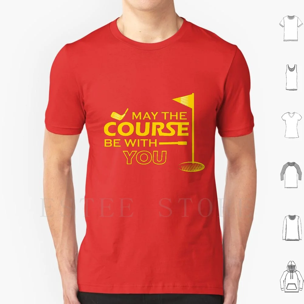 May The Course Be With You Essential T Shirt DIY Big Size 100% Cotton Disc Golf Movie Parody Christmas Birthday Golf