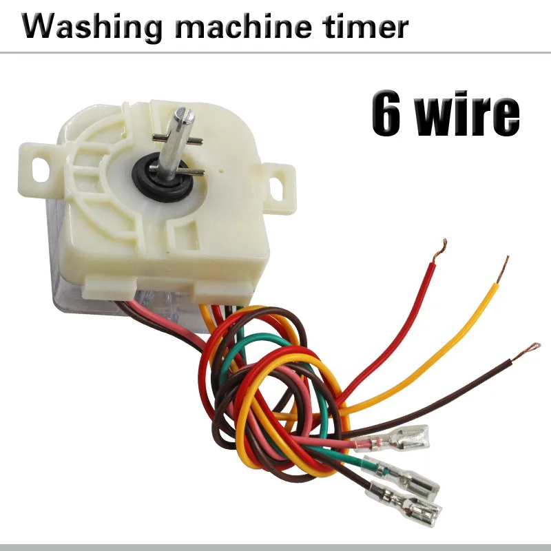 Semi automatic dual cylinder old-fashioned washing machine washing timer switch washing timer 6-wire slanted ear 180 degrees