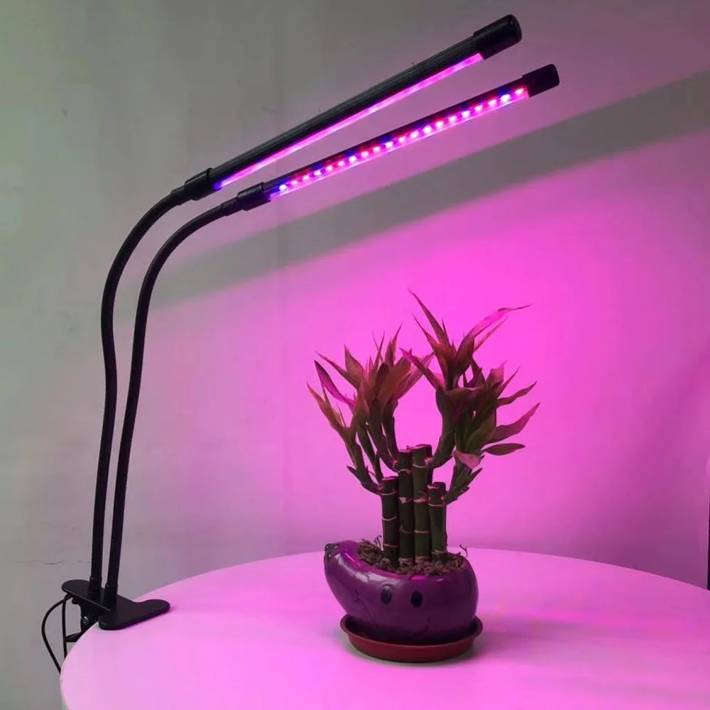 

USB Clip-on LED Grow Light, Full Spectrum, Phyto Lamp, Indoor Plants, Seedlings, Flower Tent Box, Fitolampy, 2Heads