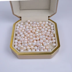 2-11.5mm Natural Round Pearls 2A 3A Quality Hot Sale Zhuji Cultured Loose Freshwater Pearl No /Half/ Full Hole for Jewelry DIY