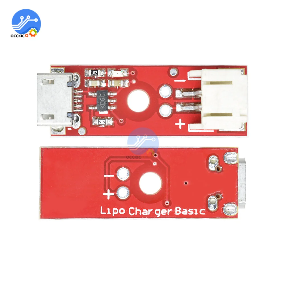 McP73831-充電器モジュール,基本的なマイクロUSB 3.7v,500ma,リチウム電池充電器,マイクロUSBインターフェース