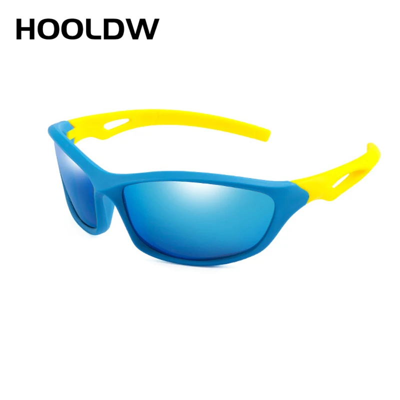 HOOLDW Cool Kids Sunglasses Children Polarized Sun Glasses Boy Girl Sport Goggles Silicone Flexible Safety Glasses UV400 Eyewear