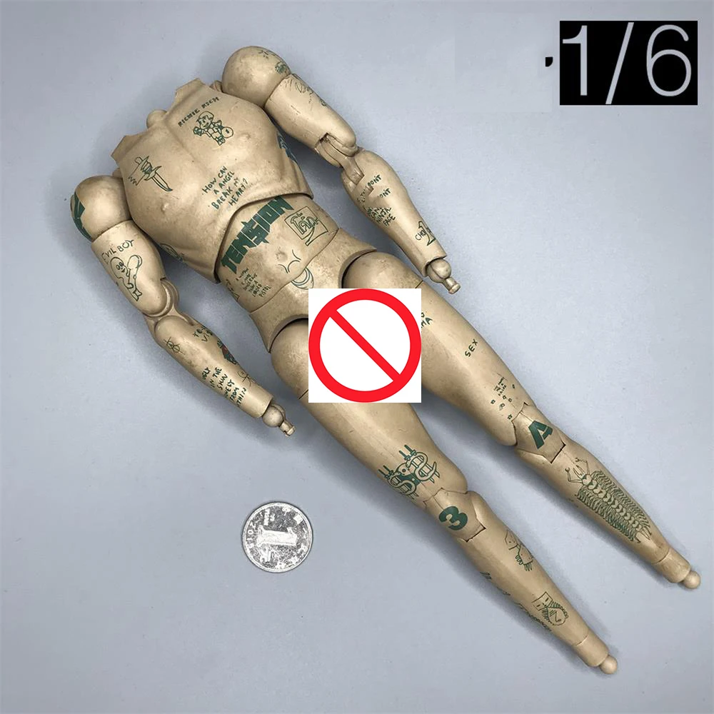 For Fans Collection 1/6th 3ATOYS Band Male Body Figures With Tattoo Pattern Model For 12inch Body Action Collection