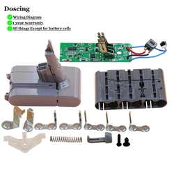 21.6V Li-lon Rechargeable Battery Plastic Case For Dyson V7 FLUFFY V7 Animal V7 Pro Vacuum Cleaner Replacement L70