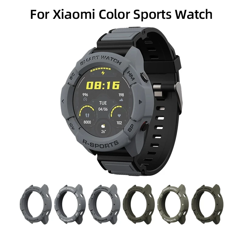 Alan asker kılıf Xiaomi Mi izle renkli spor küresel sürüm akıllı izle TPU kabuk koruyucu kapak ordu Band kayışı bilezik