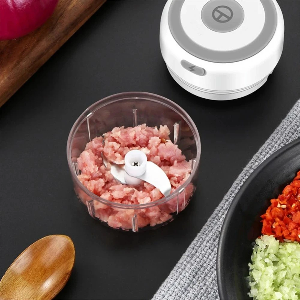 Mini Electric Meat Grinder Seasoning Masher Wireless Chopper USB Charging Grinder Kitchen Tool