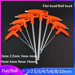 2/2.5/3/4/5/6/8/10Mm Platte/Bal Hoofd Inbussleutel inbussleutel Handje T-Handvat Inbussleutel Ball End Allen Inbussleutel Spanner