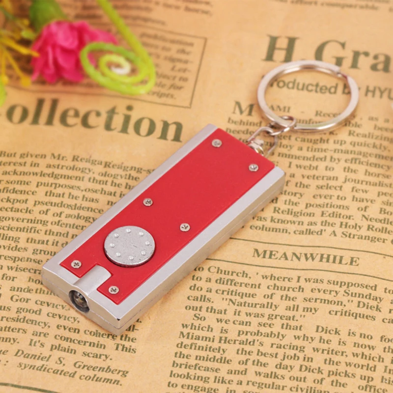 Brand New 5 Colors Bright Light Mini LED Flashlight KeyRing Lamp Chains Key