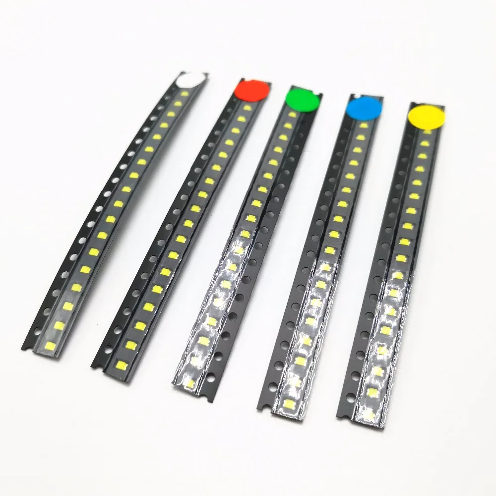 100pcs 5colors x 20pcs 5050 5730 1210 1206 0805 0603 LED Diode Assortment SMD LED Diode Kit white red blue yellow green