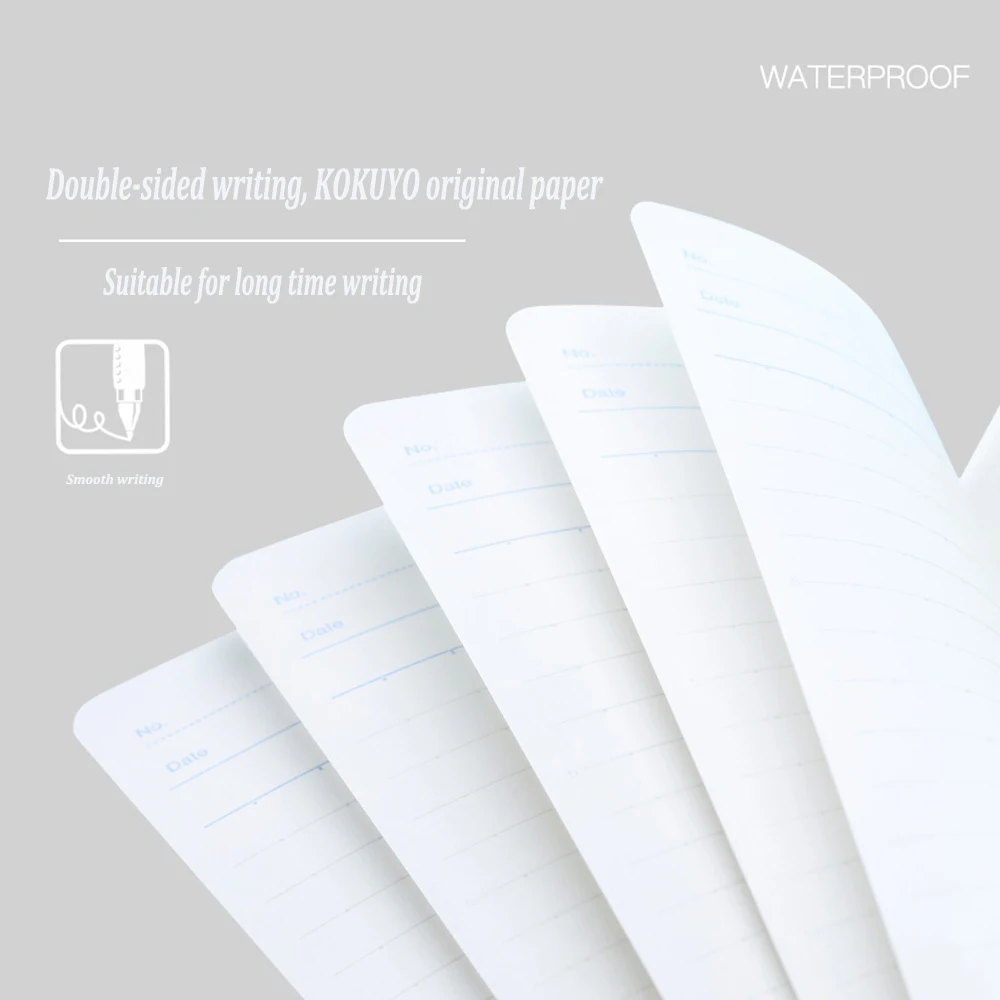 Japan  KOKUYO Notebook Watercolor Whisper Series Campus PVC Cover Waterproof And Stain Proof Line Inner Page A5/B5