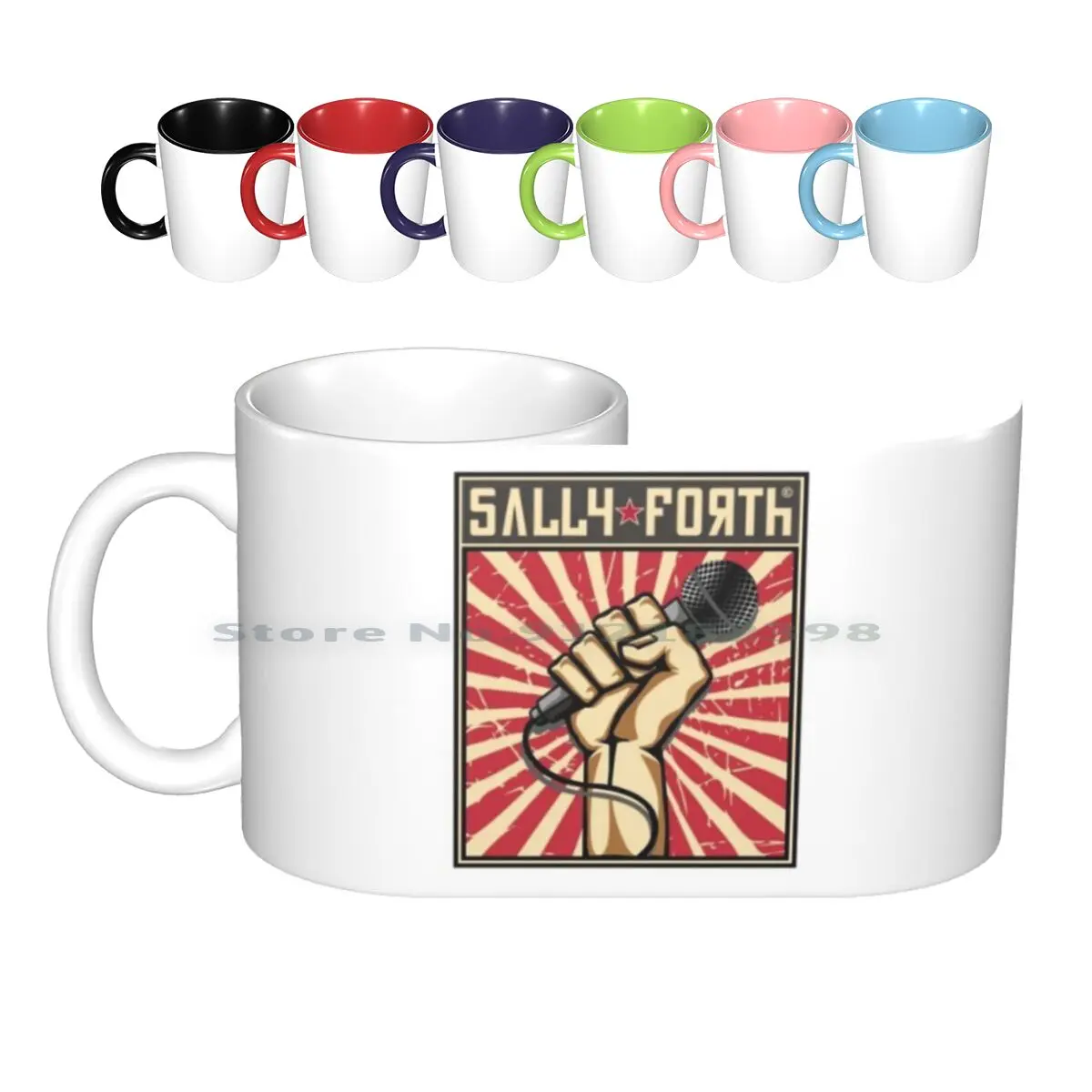 Sally Forth Ceramic Mugs Coffee Cups Milk Tea Mug Sally Forth Sally Forth Music A Capella Acapella Mic Microphone Soviet