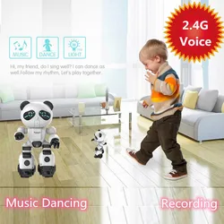 Il Robot vocale intelligente intelligente con funzione di registrazione musicale danzante può giocare con il regalo per adulti con effetto luce Flash di quarta fase per bambini