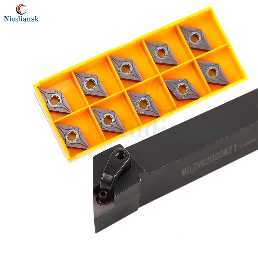 1pc di alta qualità External portautensili per tornitura esterna 10 + 10 pezzi DNMG1504 utensili per tornio CNC inserti in metallo duro Set di utensili