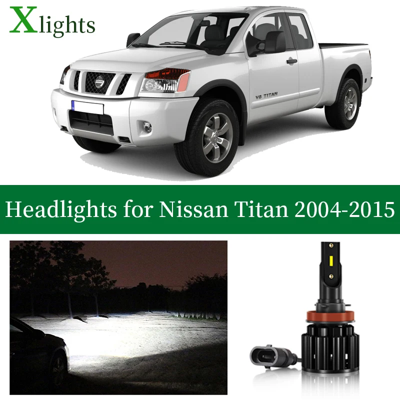 

Xlights Car Bulbs For Nissan Titan LED Headlight Bulb Low High Beam Canbus Headlamp 12V 24V White Lamp Light Accessories Part