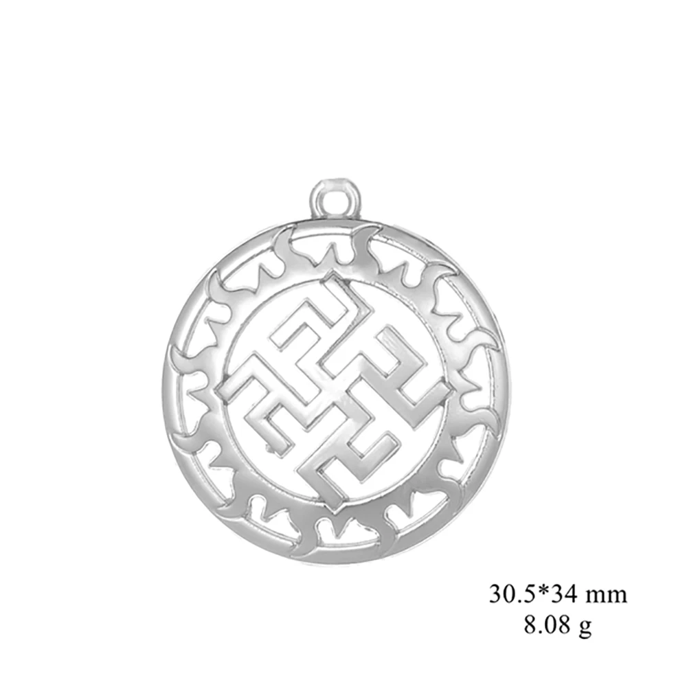 Dawapara Svarozhich Russian Slavic Coin Pendants Amulet and Talisman Necklaces Accessories Pagan Metal Tags Jewelry for Men