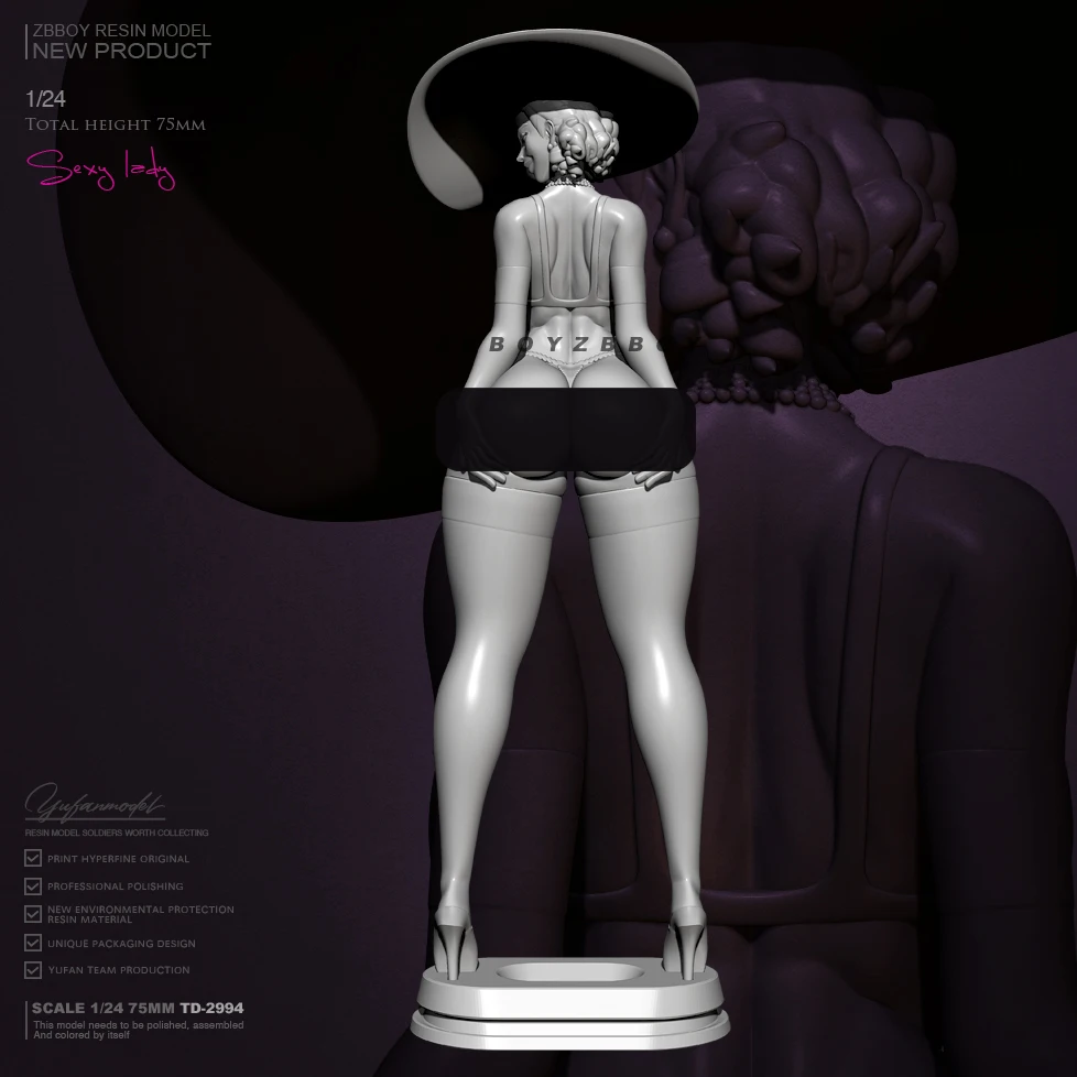 75มม.เรซิ่นชุด DIY ของเล่นรูปความงามด้วยตนเอง TD-2994