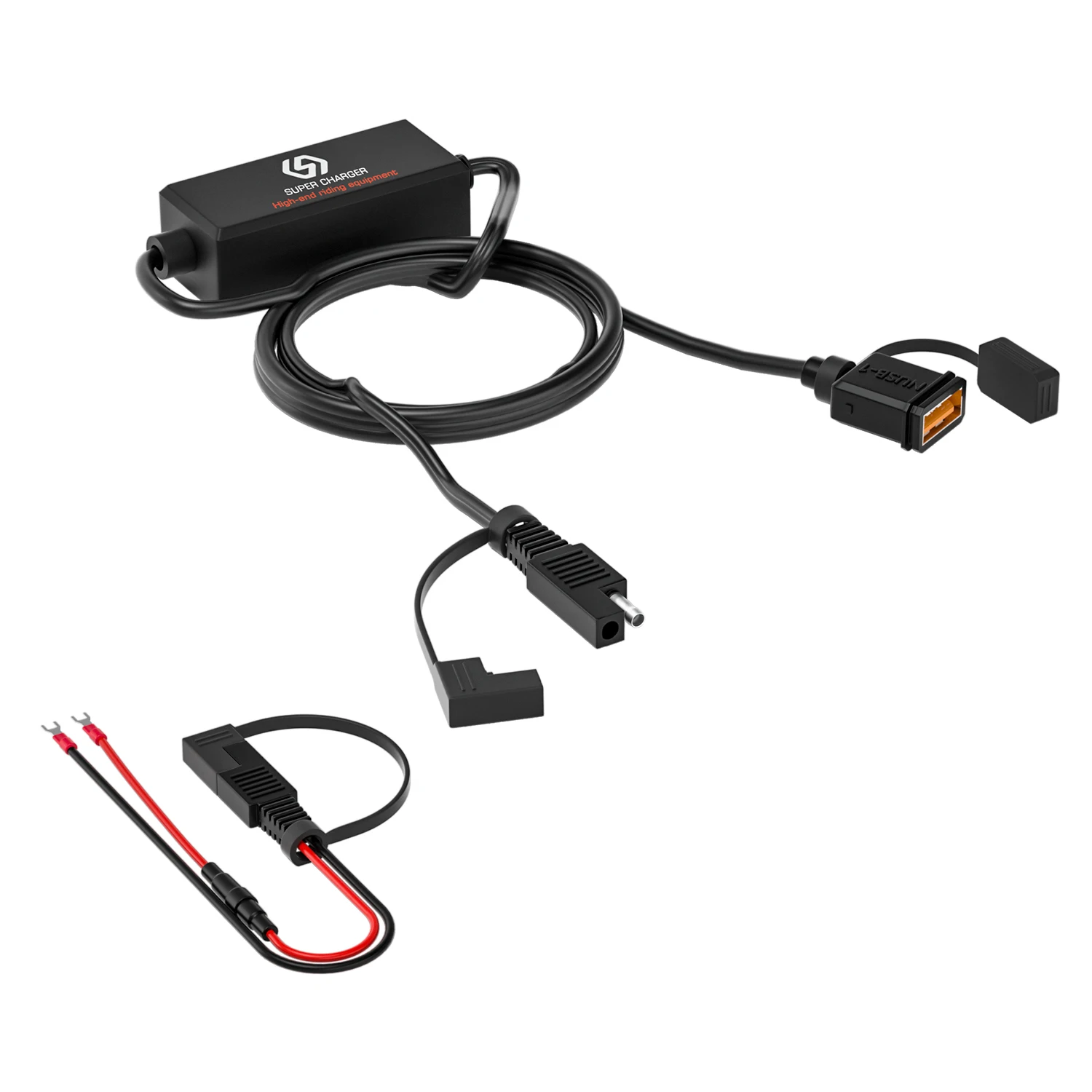 Waterproof Motorcycle 18W Single USB Fast Charger SAE To USB Charger 12-24V QC3.0 Quick Charge 3.0 Built-in Smart Chip