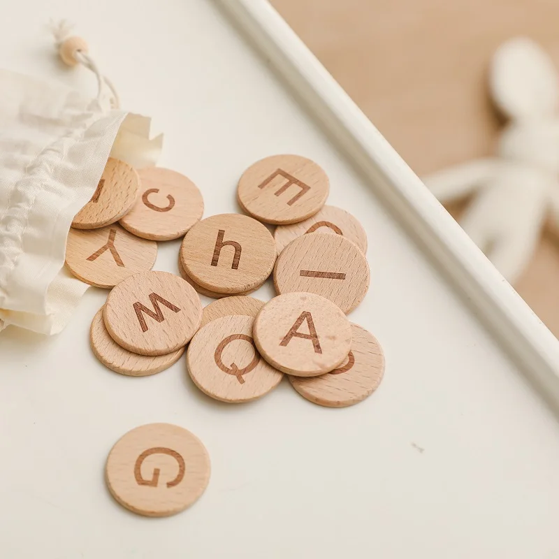 1Set Wooden Alphabet Baby Recognize Letters Toys Handmade Random Combine Brain Toy for Kids