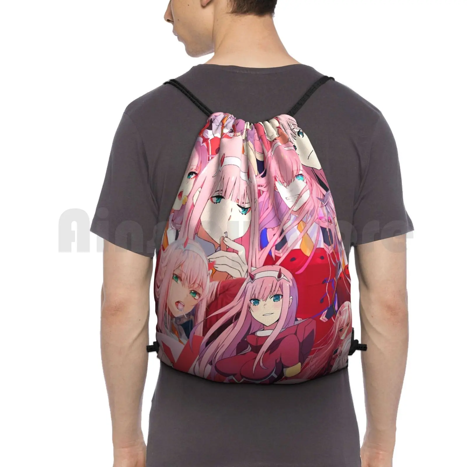 

Zero Two Аниме Коллаж Рюкзак Сумка на шнурке Верховая езда Скалолазание Спортивная сумка Zero Two Zero Two Аниме Девушки Аниме Девушка Хентай Манга