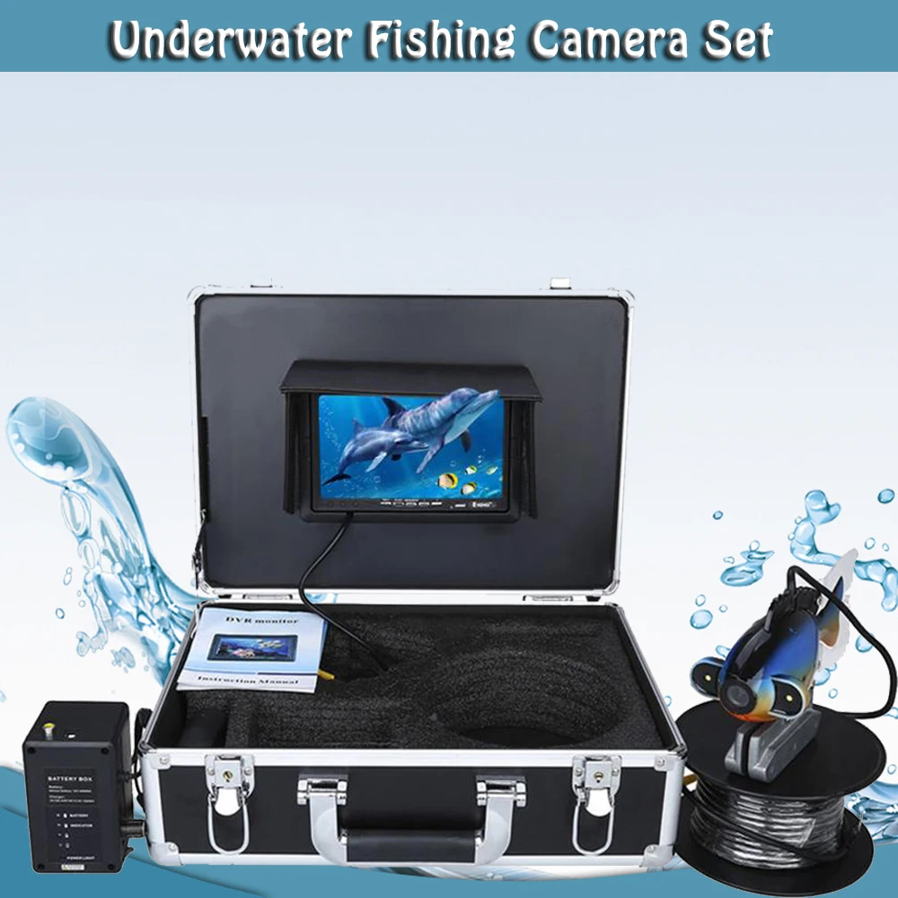 20M 7 Inch LCD Monitor Fish Finder Waterproof Camera Head Underwater Fishing Camera for Outdoor Lce/Lake and Boat Fishing