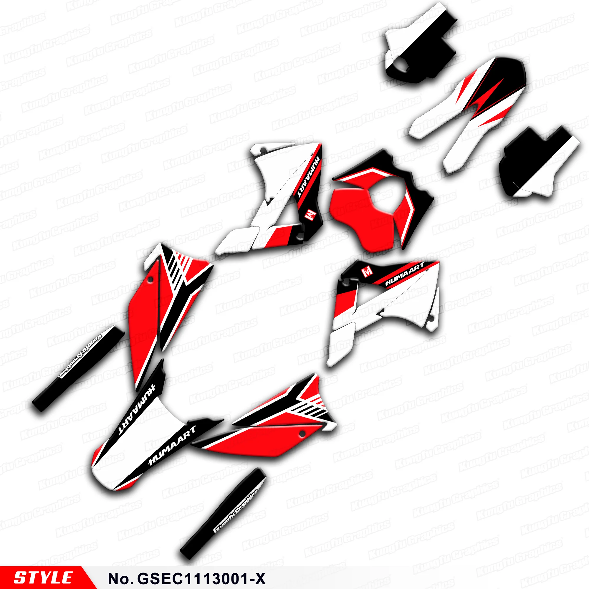 

Aftermarket Motocross Decals Stickers for EC 125 200 250 300 2T 4T 6days 2011 2012 2013, Style No.GSEC1113001-X