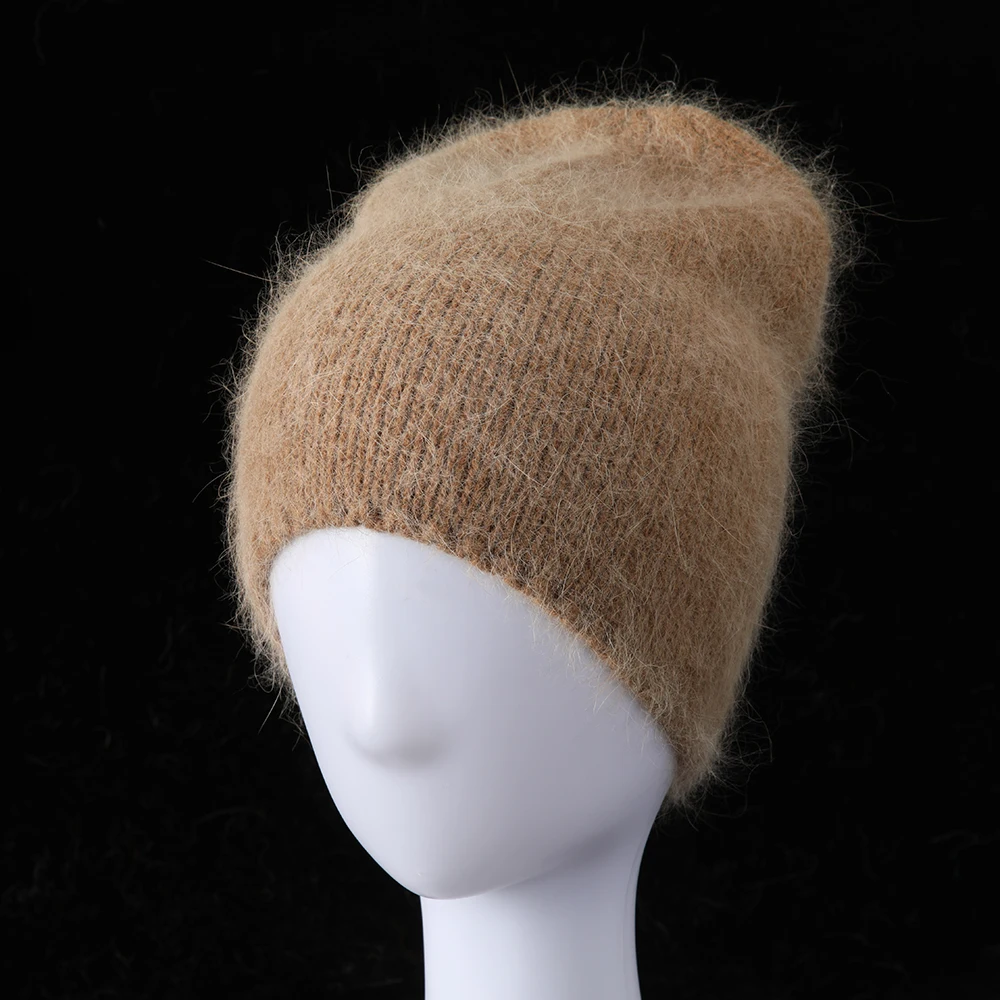 2021 new Rabbit fur fashion winter and Autumn Women New Arrival Popular Ladies Beanie Cap High Quality Fashionable Knitted Hats