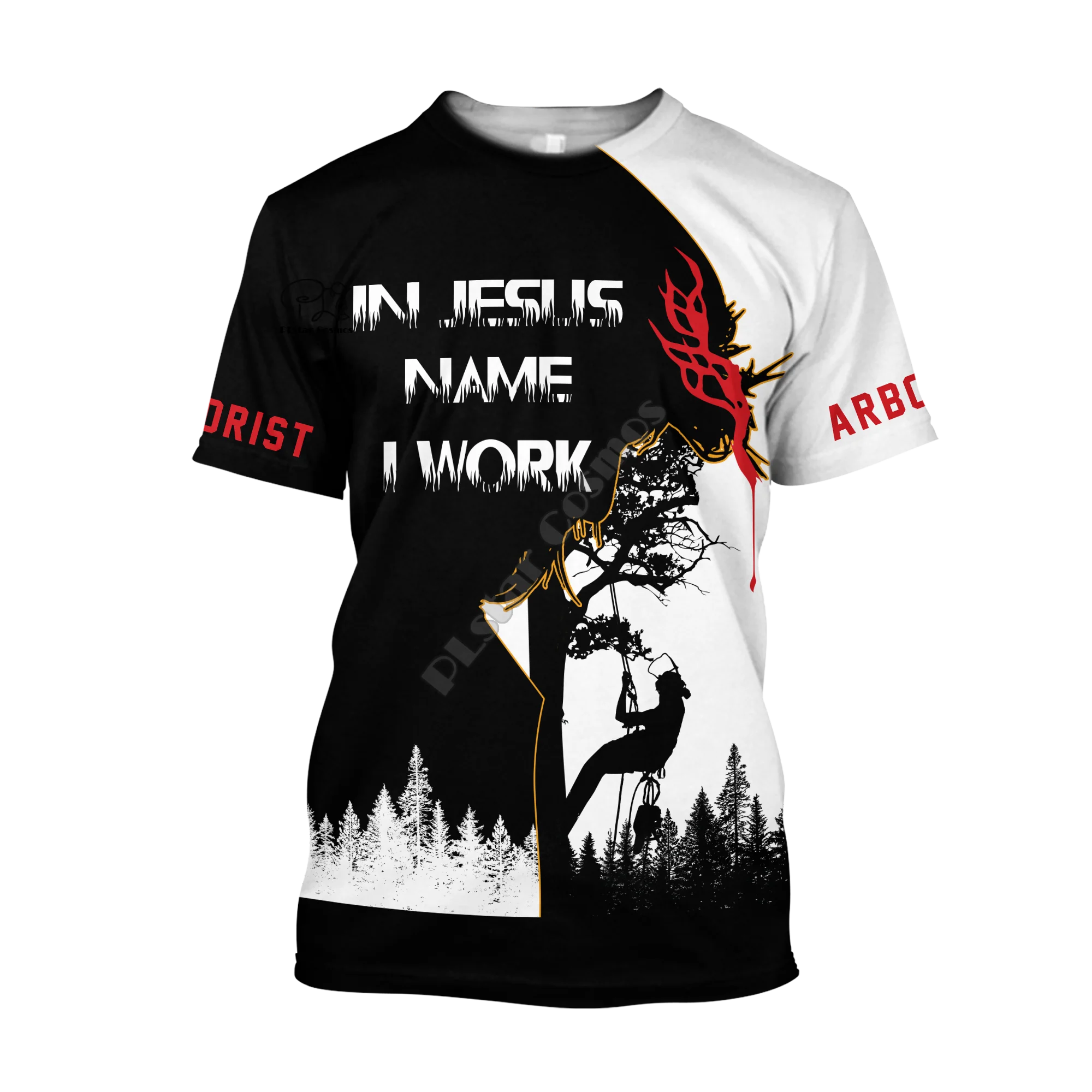 PLstar Cosmos 2021NewFashion 3DPrint Arborist  Job Worker Unisex Men/Women Harajuku Streetwear Funny Short Sleeve T-shirt W14