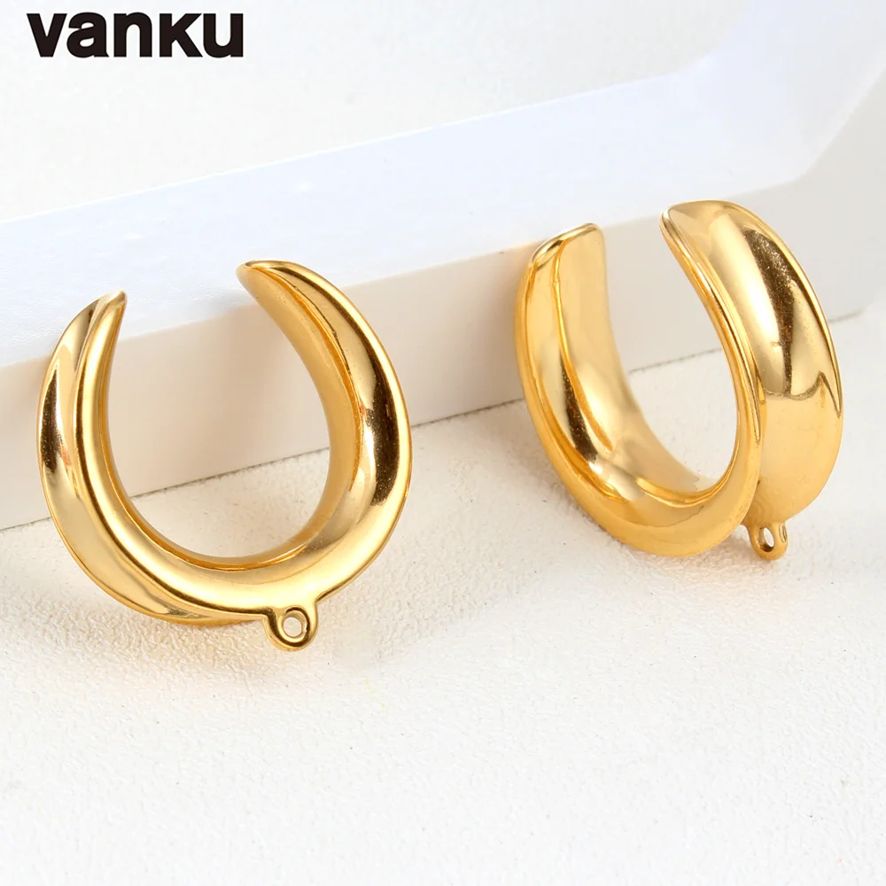 Vanku 2 Stuks Eenvoudige 316Lstainless Staal Oor Piercing Brancard Plug Mode Tunnels Voor Bungelt Diy Oor Meters Zadel Tunnels