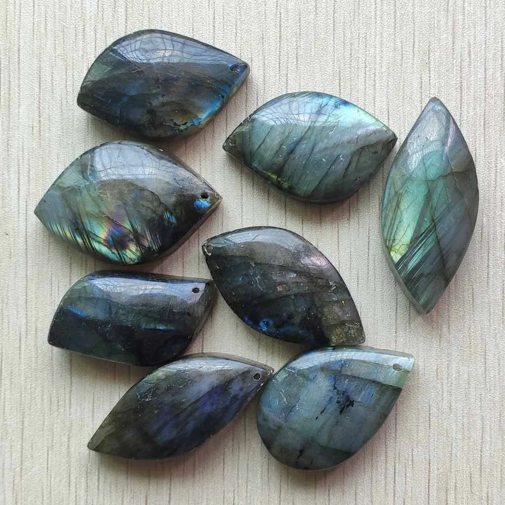 Fashion good quality natural Labradorite Irregular shape charms Pendants For jewelry making 8pcs/Lot Wholesale free shipping