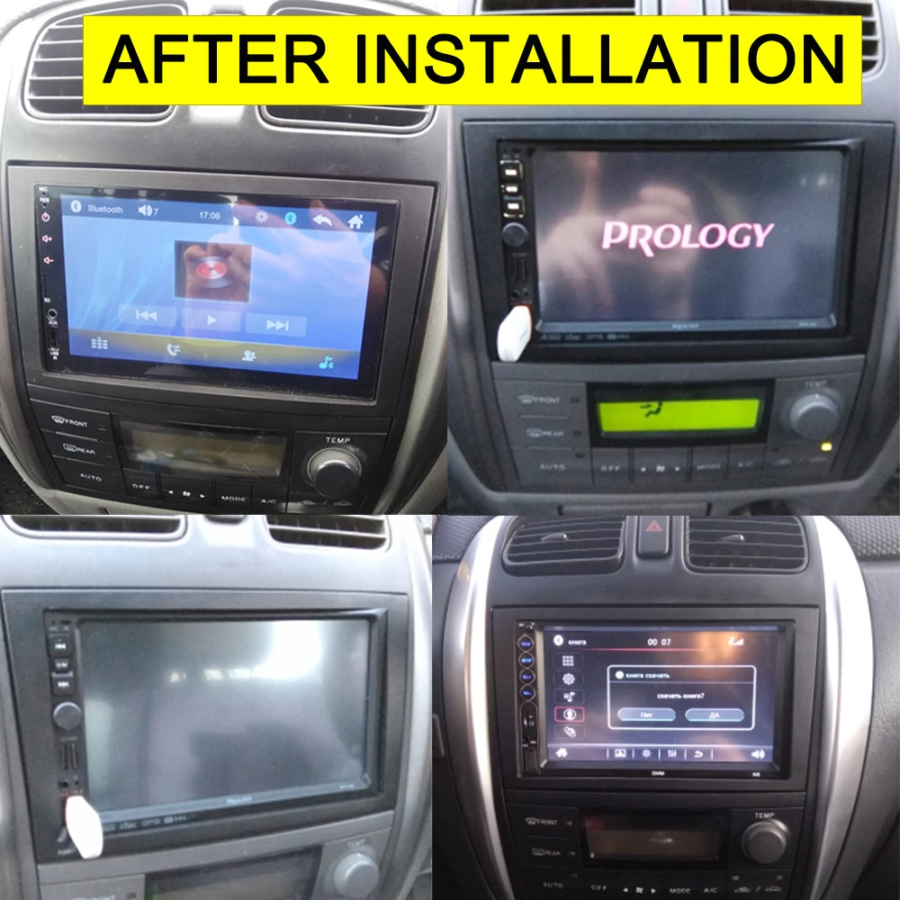 Double Din Fascia for MAZDA MPV Premacy 1999-2005 Stereo Player CD Panel Dash Mounting Installation Trim Kit Face Frame Bezel 2