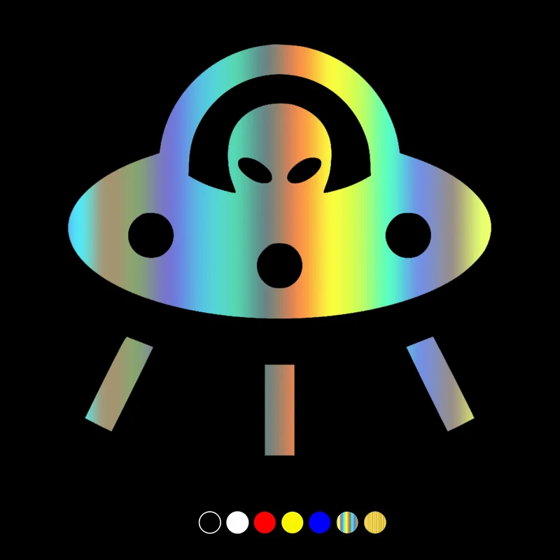 15x14.5cm Car Sticker Vinyl Decal UFO Alien Waterproof Auto Decors Car Styling Car Accessories Pegatinas Para Coche