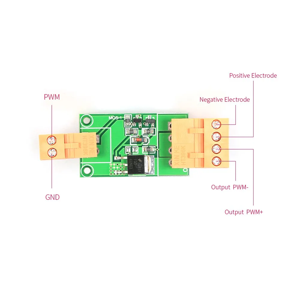 Mini Adjustable 3.3V~24V MOS Drive Module Amplification Driver Module Amplifier Board with PWM Power Regulation