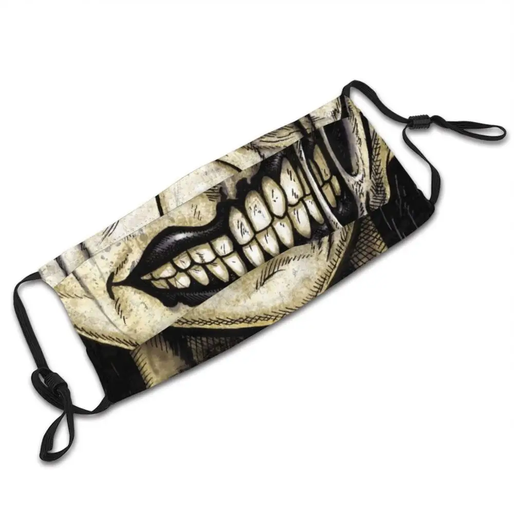 Inky Angel Face Mask Mask Cloth Reusable Print Filter Washable Ink Machine Ink Machine Angel Cartoon Horror Game Videogame