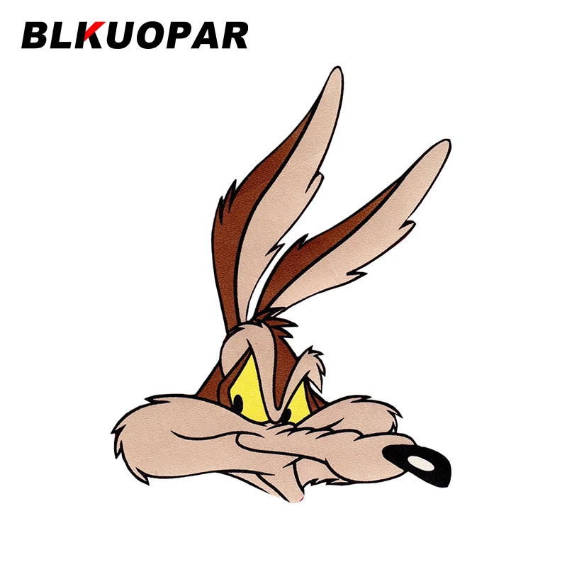 BLKUOPAR 13cm x 10.1cm for Wile E Coyote Personality Decal Creative VAN Car Stickers Motorcycle Helmet Occlusion Scratch