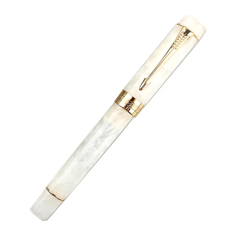 Jin Hao100 Celluloid Fountain Pen, Beautiful Patterns Iridium F/M Nib Writing Ink Pen Office Business School Gift Home Pen