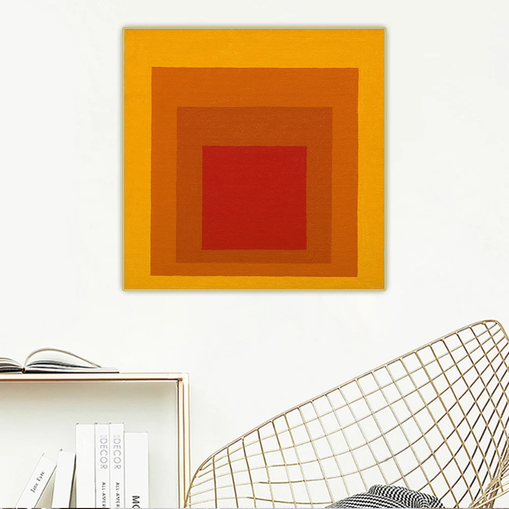 Citon Josef Albers《Homage To The Square》Canvas Art Oil Painting Abstract Artwork Painting Picture Wall Decor Home Decoration