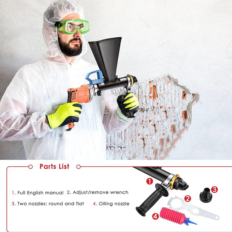 Pistola de llenado de cemento portátil, equipo de lechada eléctrica, resistente al agua y con fugas, 110V/220V