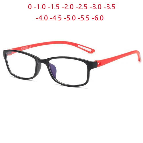 Imagen 1 del producto Gafas cuadradas con montura negra para mujer y hombre, gafas de prescripción para miopía, gafas de vista corta para estudiantes, 0-1,0-1,5 a-6,0