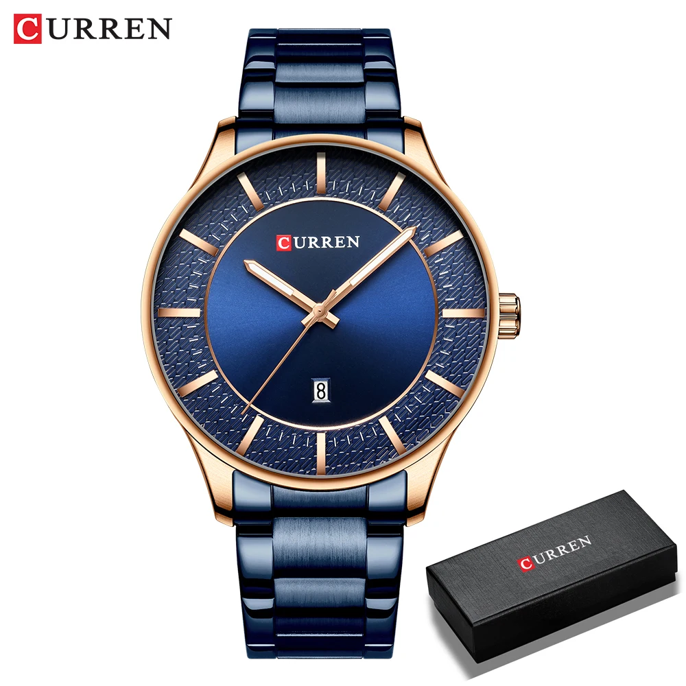 2021 New CURREN Watches For Men Sport Quartz Wristwatches Luxury Stainless Steel Clock Men Watch Relogio Masculino