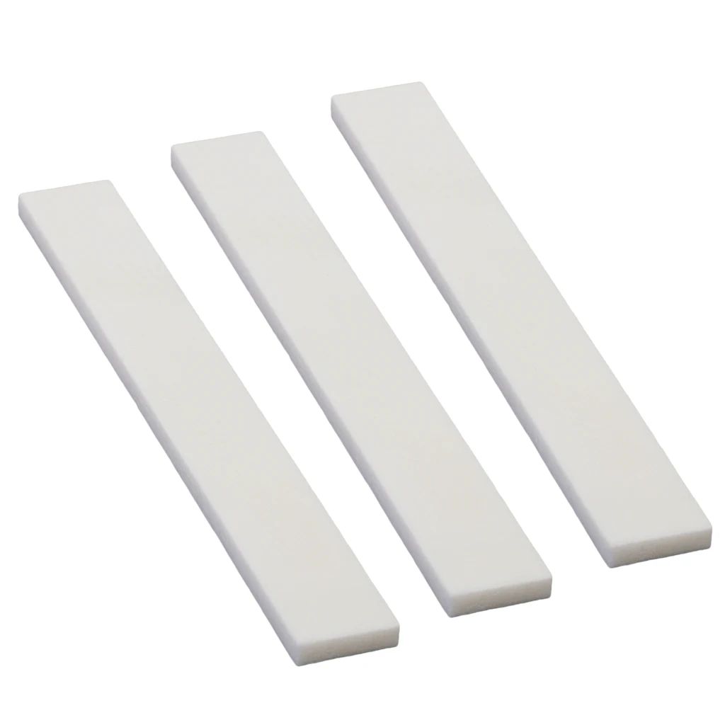 3x  Cattle Bone Saddle Blanks 80mm For Handmade Guitar Supply Accessory