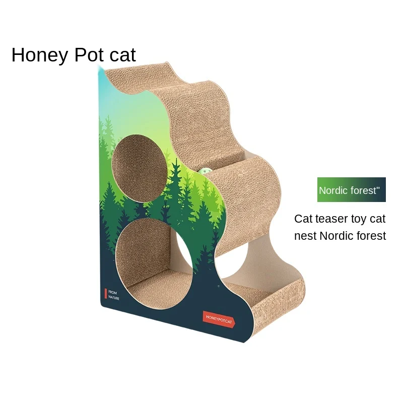 Forest Cat Scratch Board Vertical Non-Chip Cat Supplies Sofa Cat Nest Scratching Board Toy