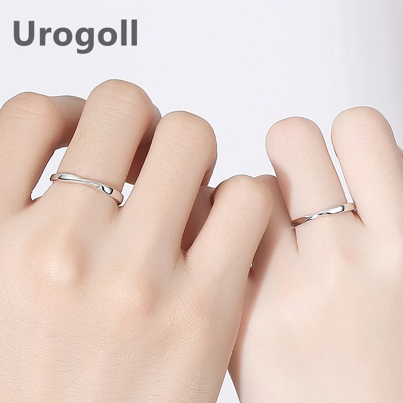 Trendy Ring For Women Men Real 925 Sterling Silver Rings Wedding Bride Zirconium Drill Couple Jewelry Ring Valentine Gift