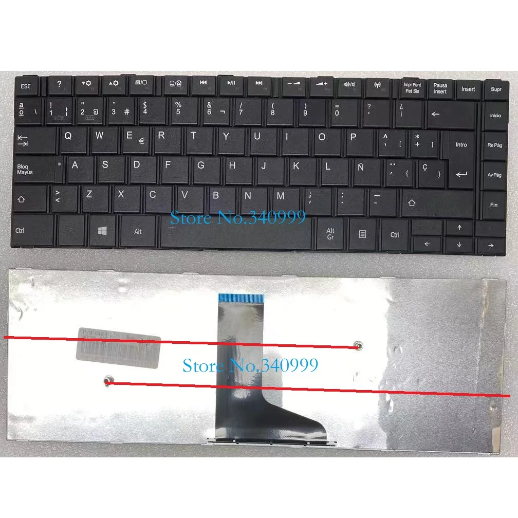 New laptop keyboard For Toshiba Satellite C40 C40D-A C45-A C45D-A  BLACK spanish version El teclado