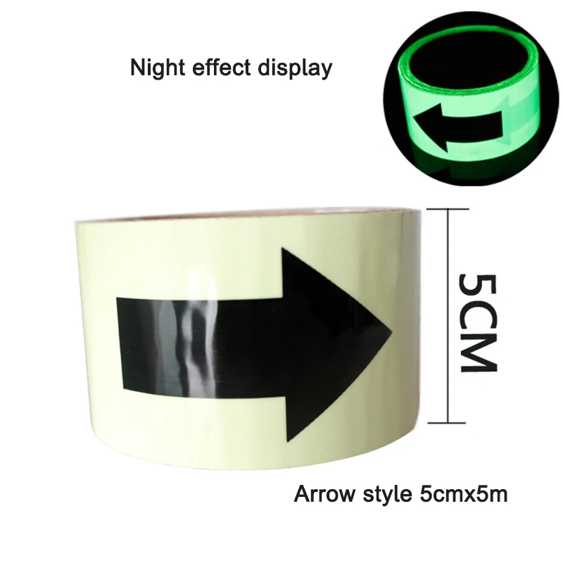 Self-adhesive Luminous Tape Glow In The Dark Tape Fluorescent Stickers Corridor Theater Safety Exit Home Decoration Warning Tape