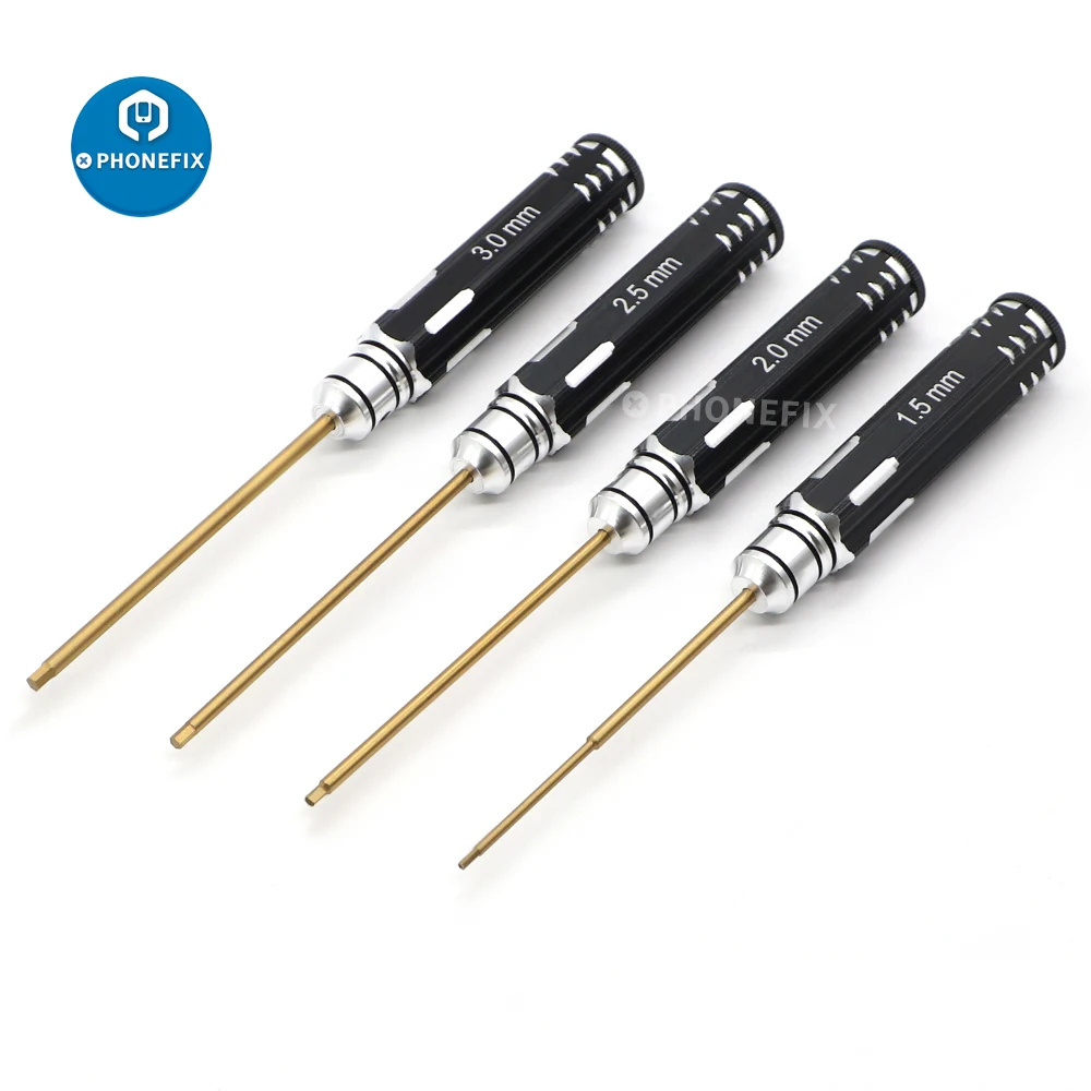 1.5mm 2.0mm 2.5mm 3.0mm Titanium Coated Hex Screw Driver Screwdriver Set Hexagon Tool Kit For FPV Racing Drone Car Boat RC Parts