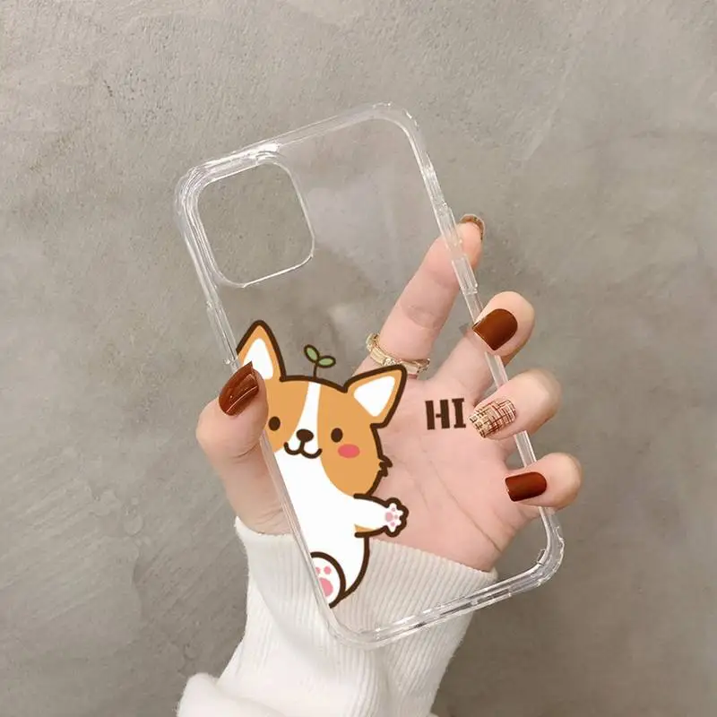 Funny Cute Dog Corgi Phone Case for iphone 13 11 12 pro XS MAX 8 7 6 6S Plus X 5S SE 2020 XR case