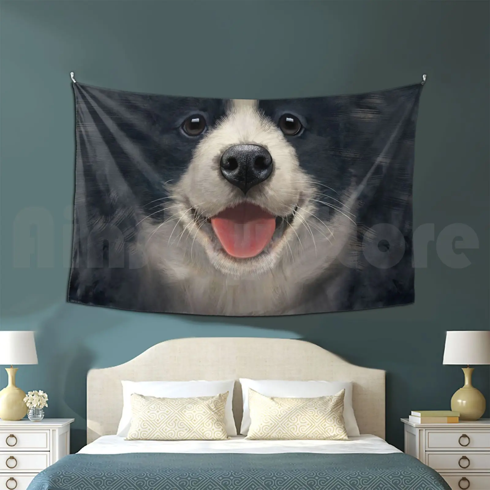 Border Collie Dog Lover 3D نسيج غرفة المعيشة غرفة نوم 39 Border Collie Dog 3D Dog